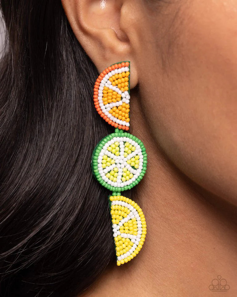 Paparazzi Earring ~ Fresh Fruit - Multi