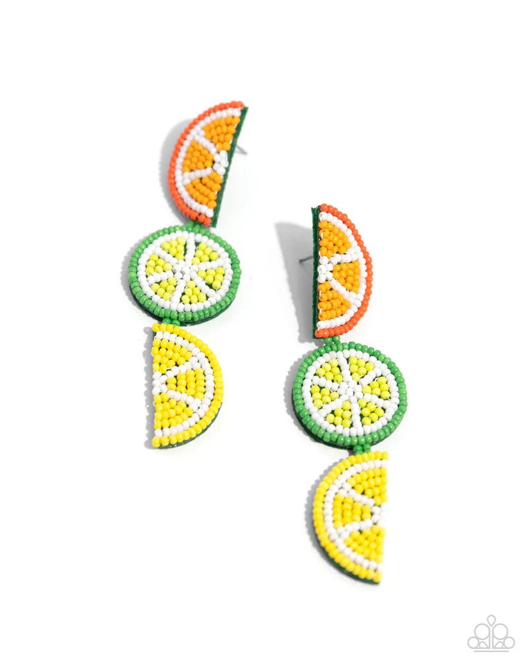 Paparazzi Earring ~ Fresh Fruit - Multi