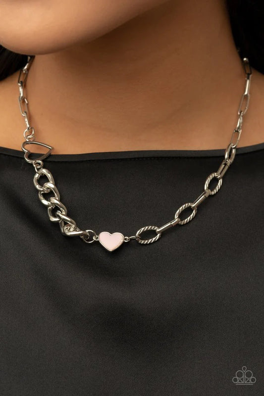 Paparazzi Necklace ~ Little Charmer - Pink