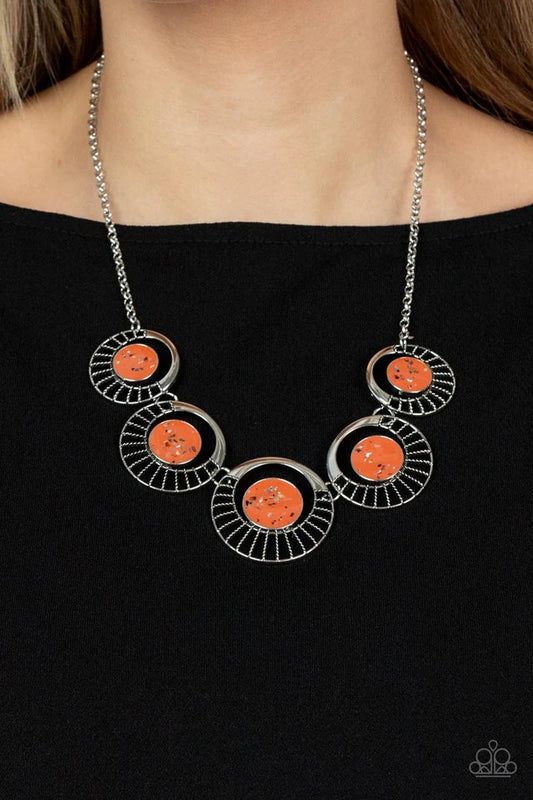 Paparazzi Necklace ~ Elliptical Effervescence - Orange