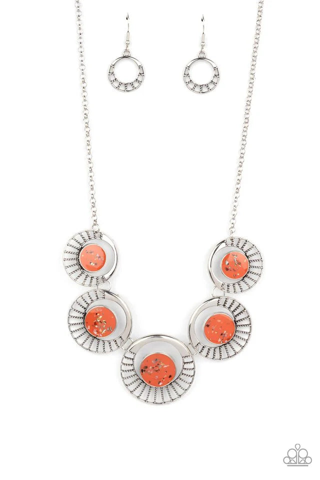 Paparazzi Necklace ~ Elliptical Effervescence - Orange