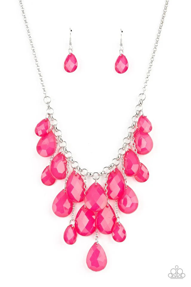 Paparazzi Necklace ~ Front Row Flamboyance - Pink