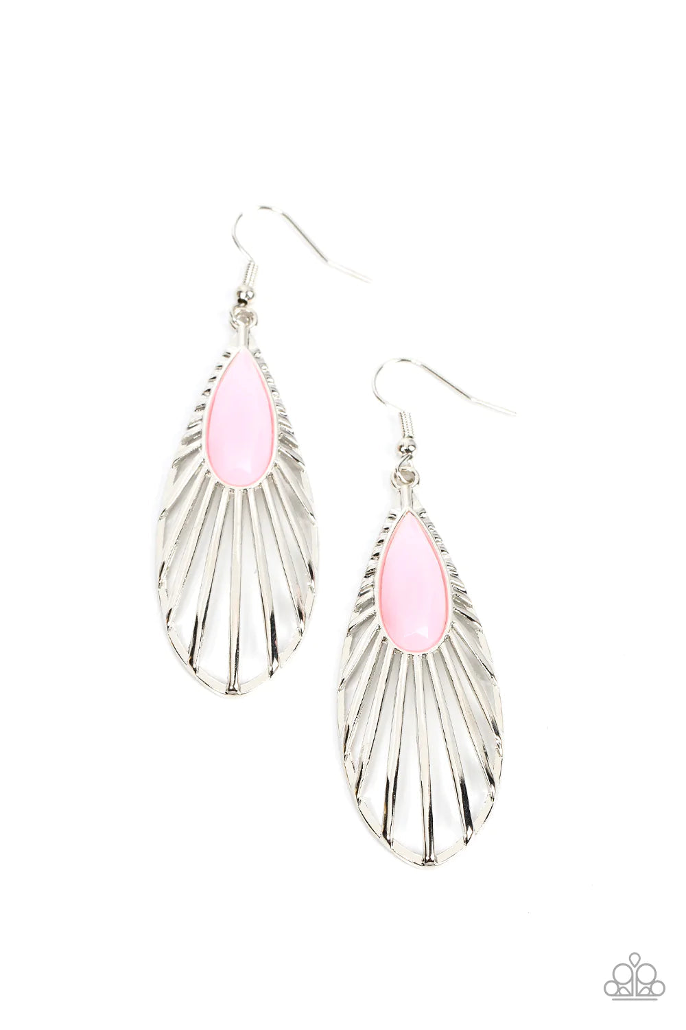 PAPARAZZI "WING-A-DING-DING" PINK EARRINGS