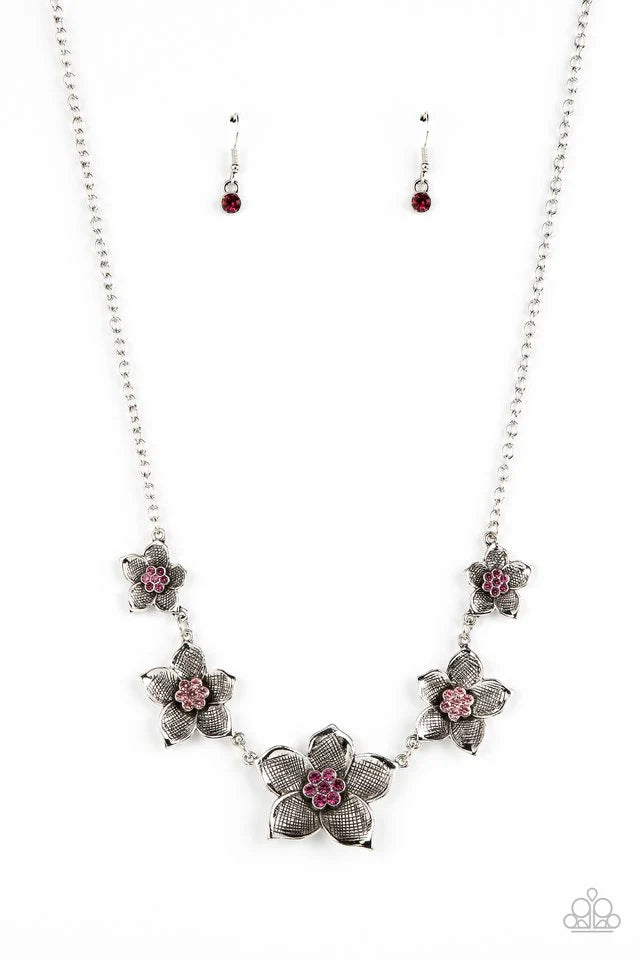 Paparazzi Necklace ~ Wallflower Wonderland - Pink