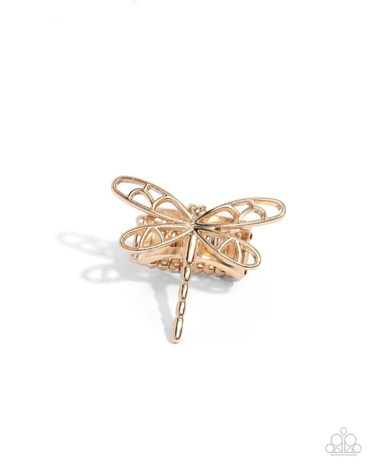 Paparazzi Ring ~ Dragonfly Depth - Gold