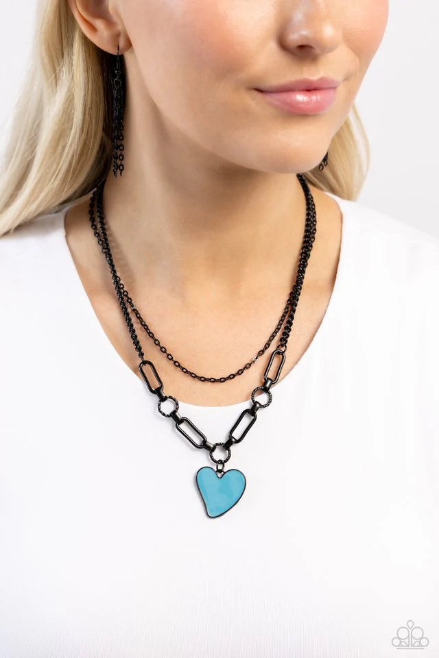 Paparazzi Necklace ~ Carefree Confidence - Blue