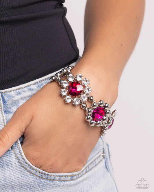 Pact of Petals - Pink Bracelet - Paparazzi Accessories