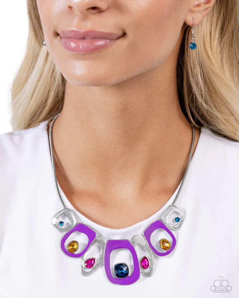 Paparazzi Necklace ~ Poetically Painted - Purple