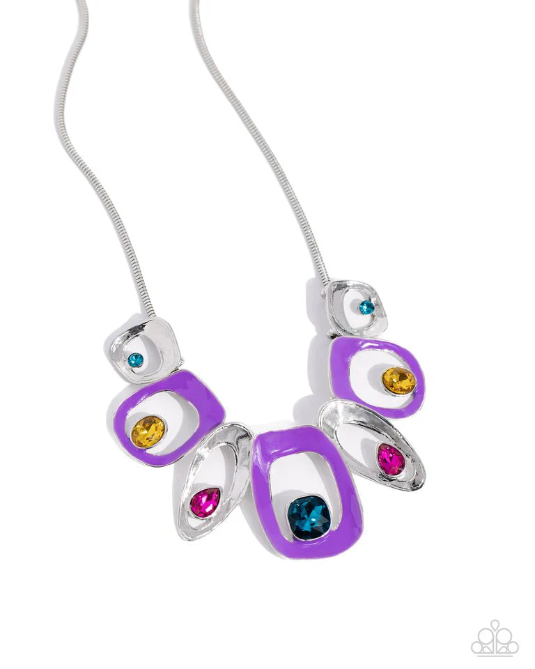 Paparazzi Necklace ~ Poetically Painted - Purple