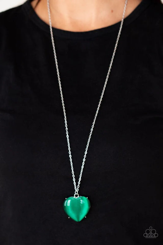 Paparazzi Necklace ~ Warmhearted Glow - Green