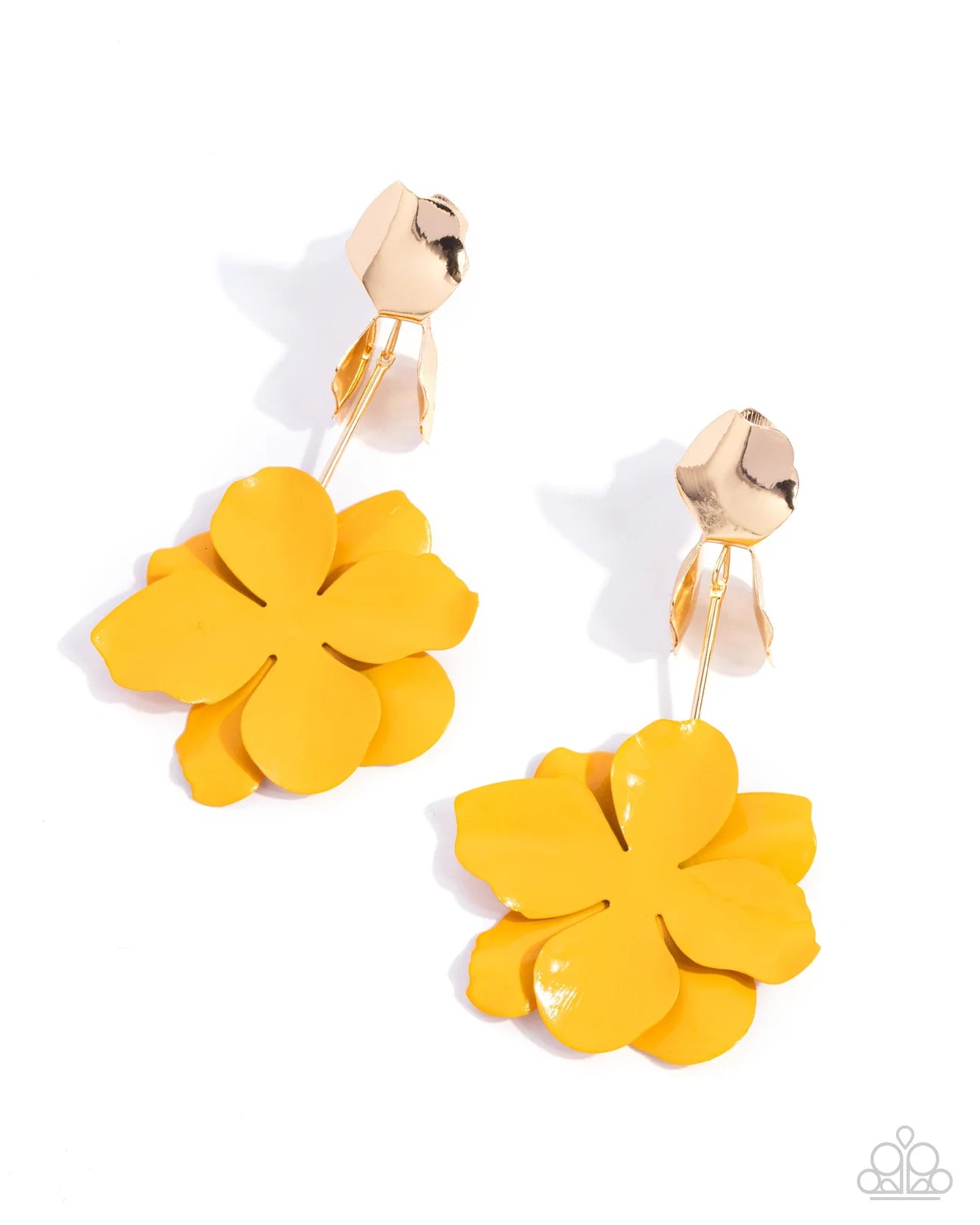 PAPARAZZI "MALIBU MODERATO" GOLD POST EARRINGS