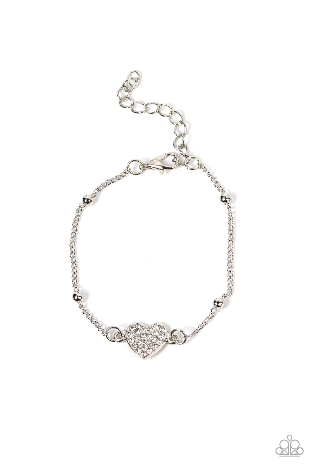 PAPARAZZI "HEARTACHINGLY ADORABLE" WHITE BRACELET