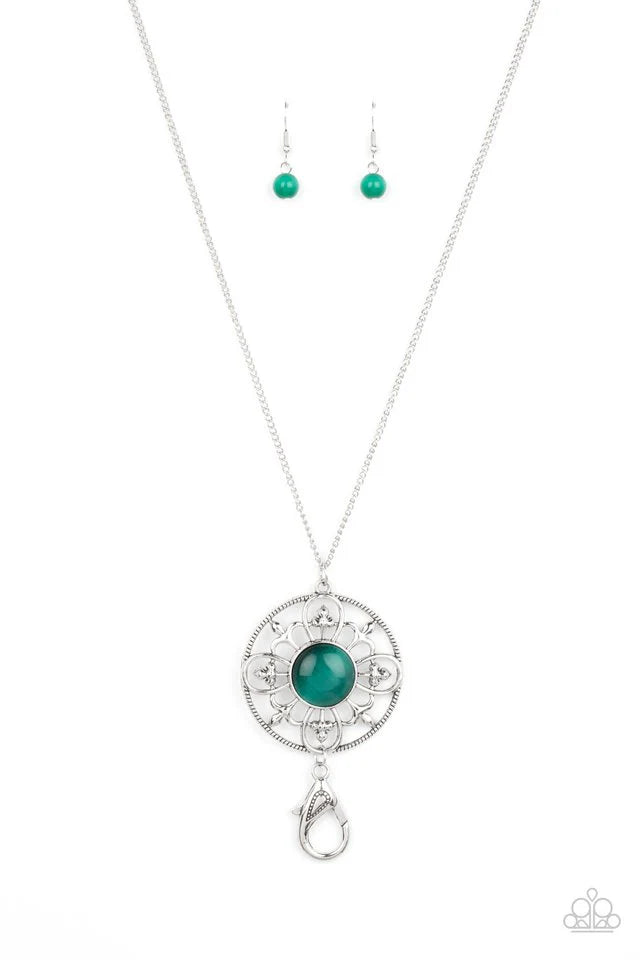 Paparazzi Necklace ~ Celestial Compass - Green