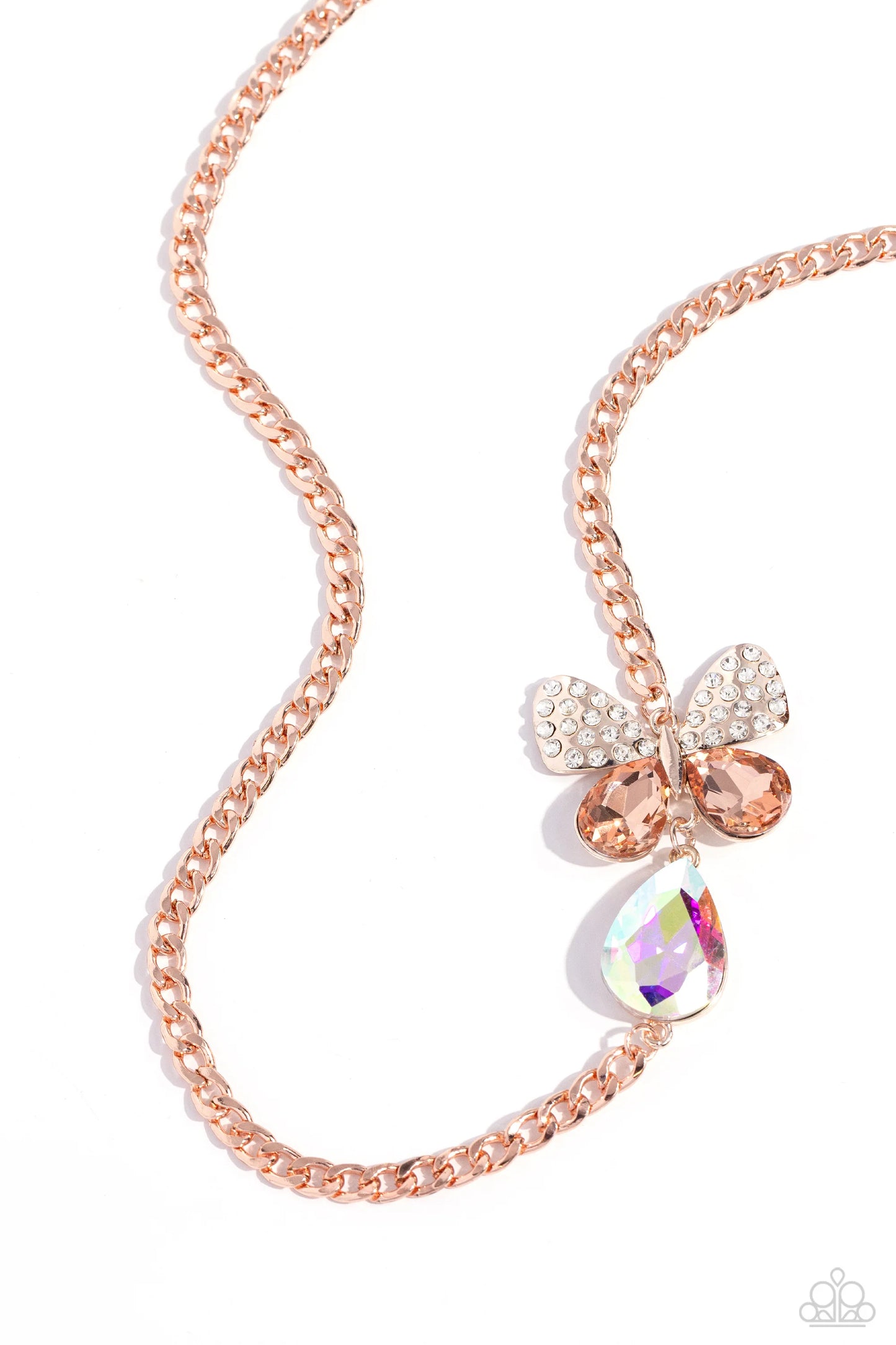 PAPARAZZI FLUTTERING FINESSE- Necklace Rose Gold