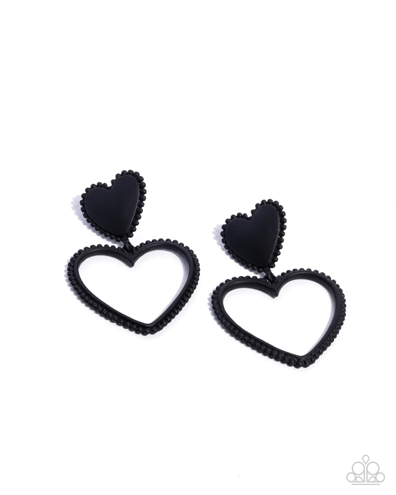 Casual Chemistry - Black Post Earrings - Paparazzi Accessories