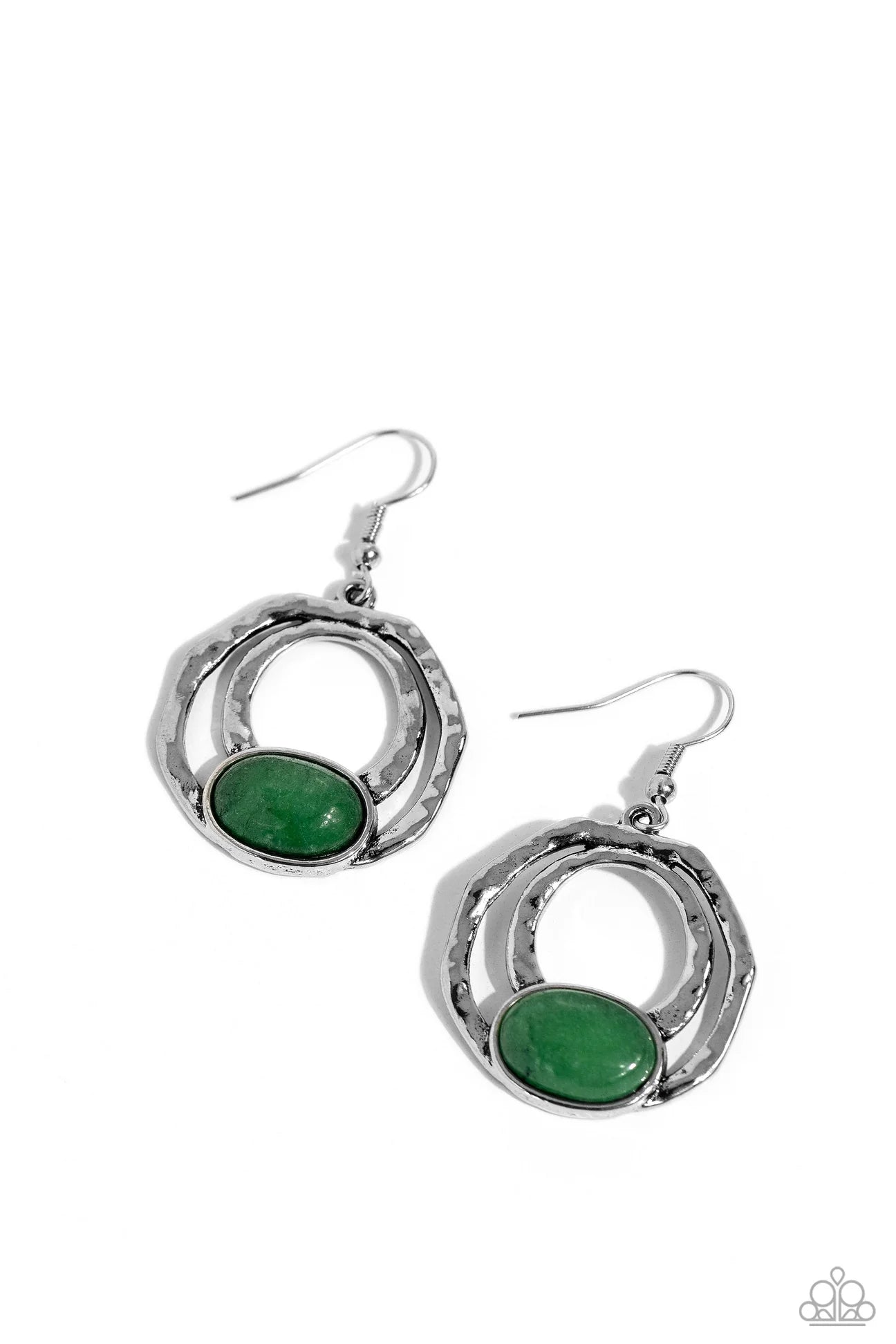 Terrestrial Retreat - Green Earrings - Paparazzi Accessories