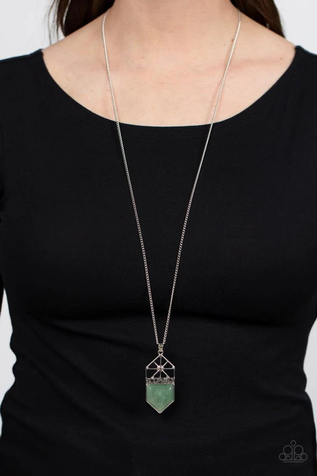 Paparazzi Necklace ~ Trailblazing Talisman - Green