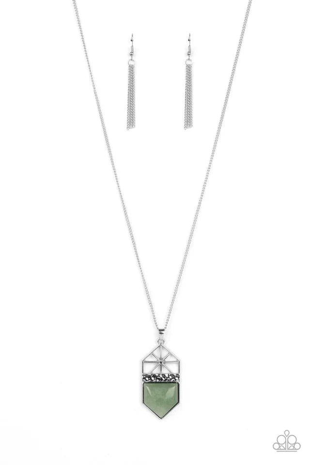 Paparazzi Necklace ~ Trailblazing Talisman - Green