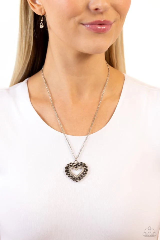 Paparazzi Necklace ~ FLIRT No More - Silver