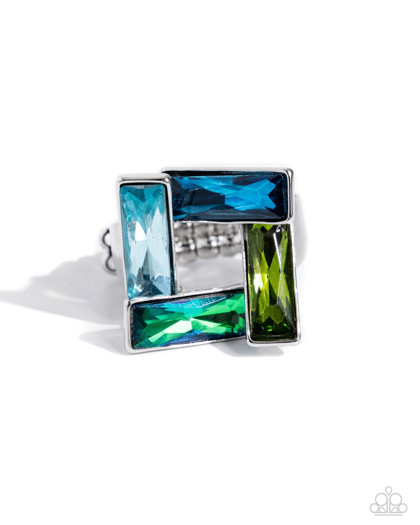 Paparazzi Sinuous Square - Blue Ring