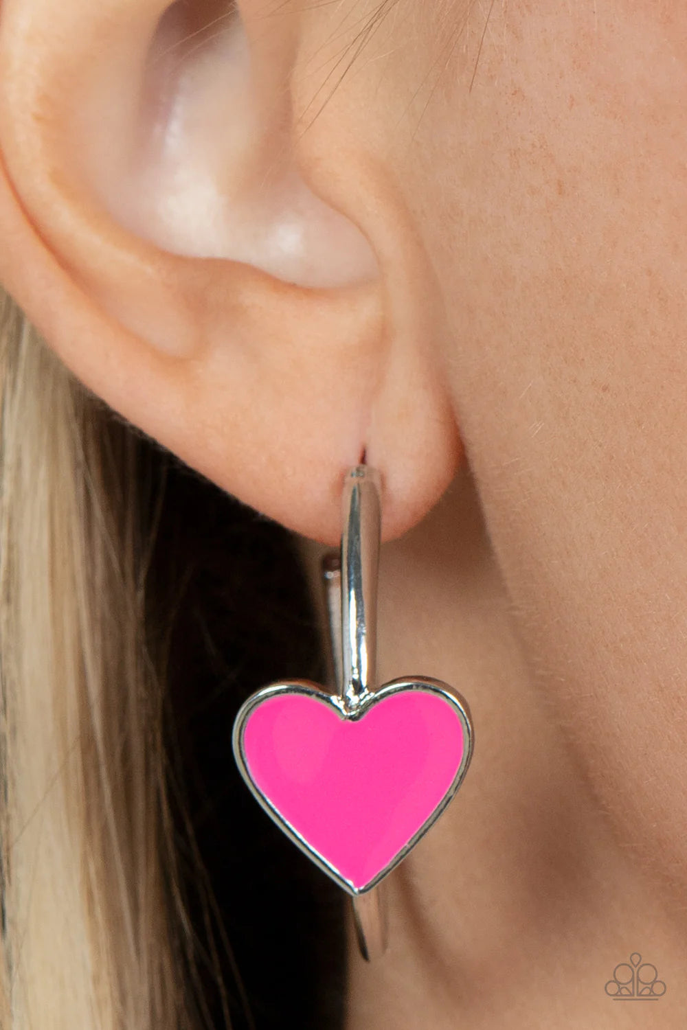 PAPARAZZI "KISS UP" PINK EARRINGS