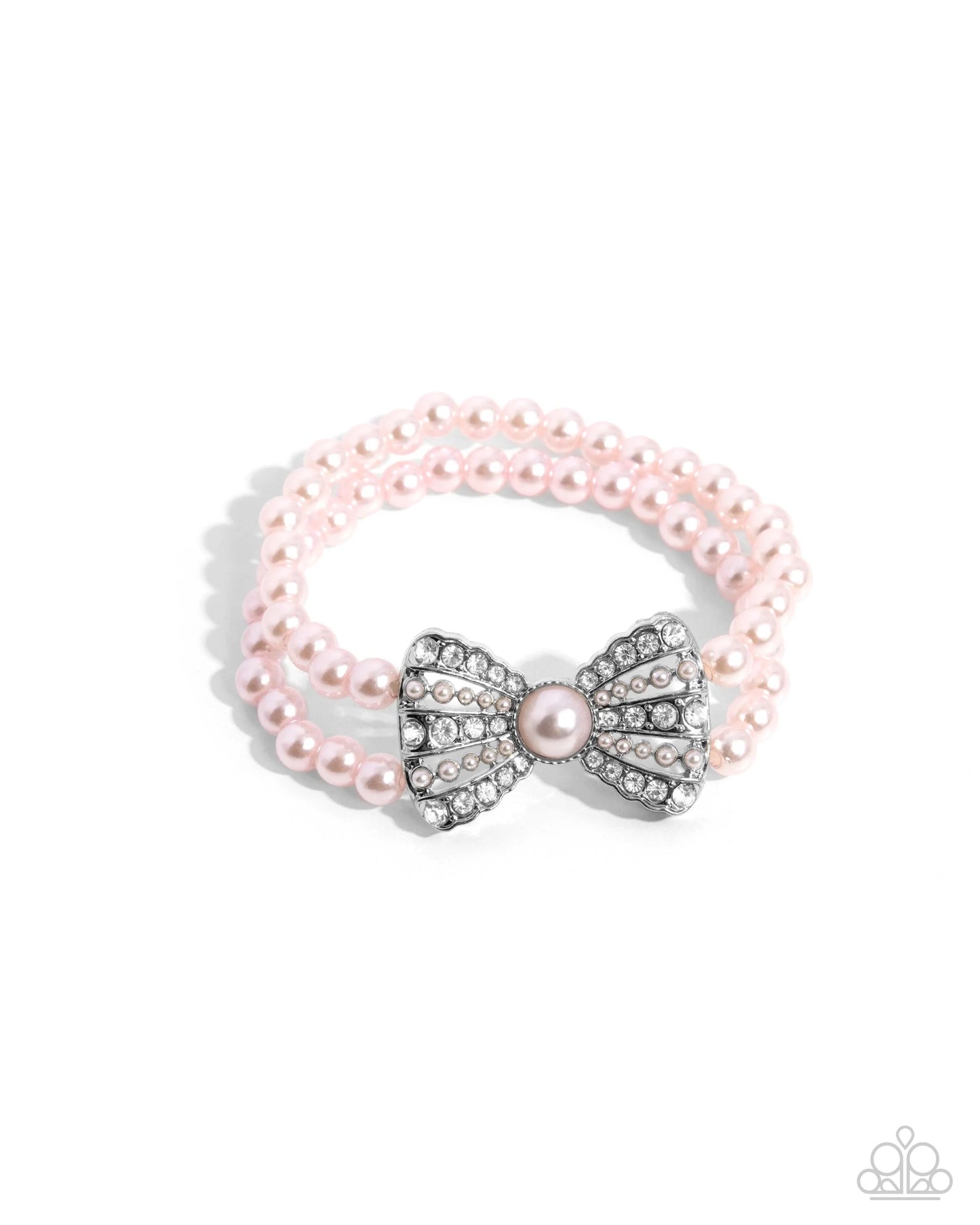 Paparazzi Bracelet: "Admirable Aria - Pink" Post Earring: "Adorable Aria - Pink