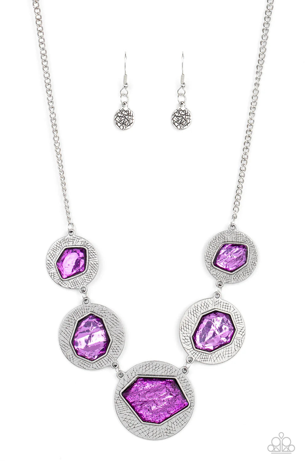 Paparazzi Necklace ~ Raw Charisma - Purple