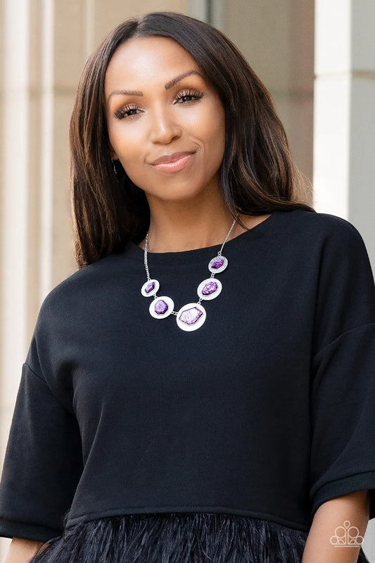 Paparazzi Necklace ~ Raw Charisma - Purple