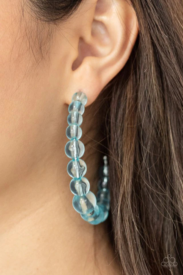 Paparazzi Earring ~ In The Clear - Blue