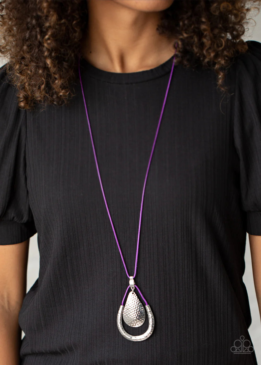 Paparazzi Texture Trekker - Purple Necklace