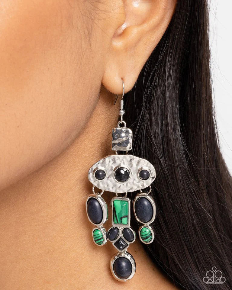 Paparazzi Earring ~ Inspired Interval - Black