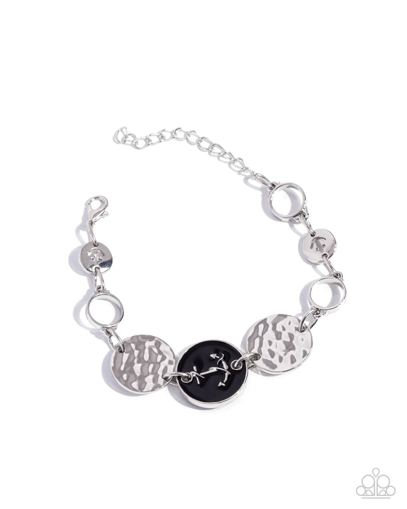 Anchor Alignment - Black Bracelet - Paparazzi Accessories