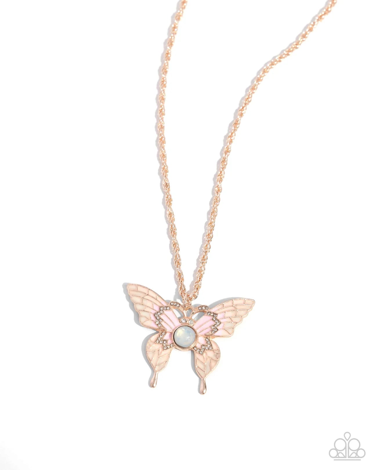 PAPARAZZI "SHOWSTOPPING SHUTTLE" ROSE GOLD NECKLACE