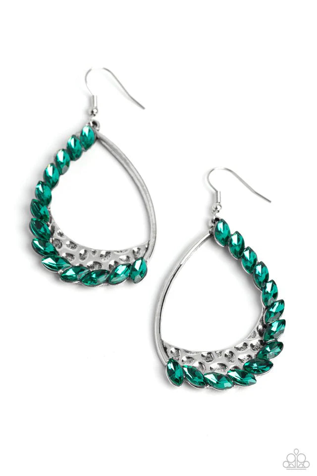 Paparazzi Earring ~ Looking Sharp - Green