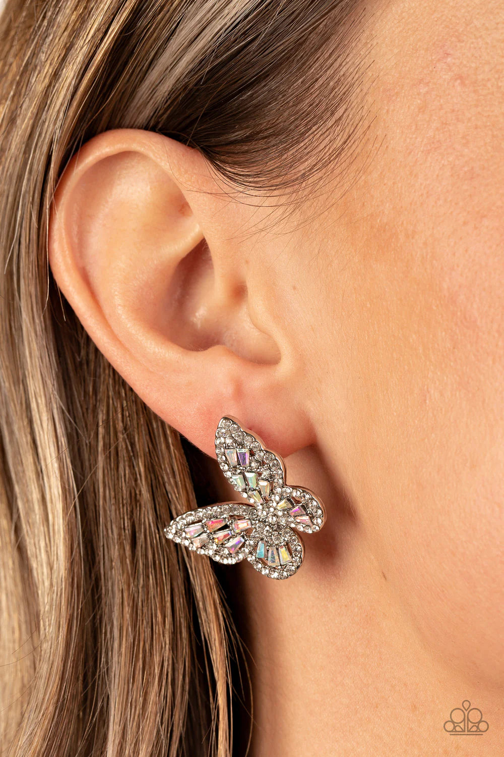 PAPARAZZI "SMOOTH LIKE FLUTTER" MULTI POST EARRINGS