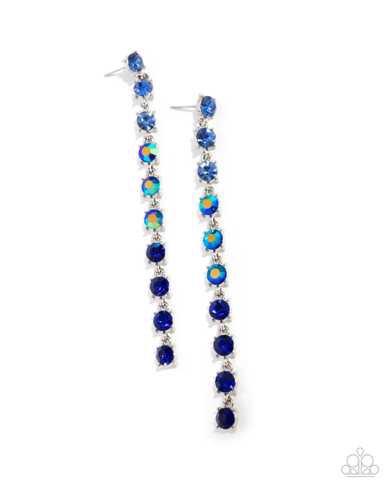 PAPARAZZI "OPULENT OMBRÉ" BLUE POST EARRINGS