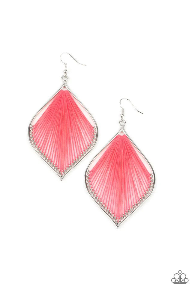 Paparazzi Earring ~ String Theory - Pink