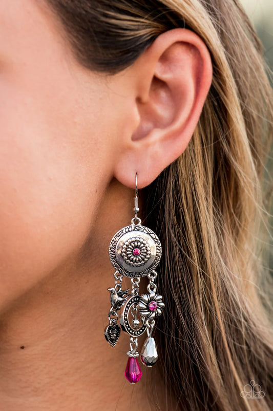 Paparazzi Earring ~ Springtime Essence - Pink