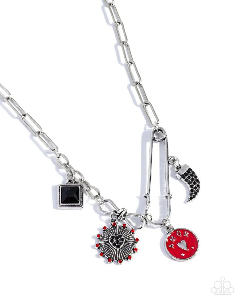 Paparazzi Necklace ~ Trendy Trinket - Red