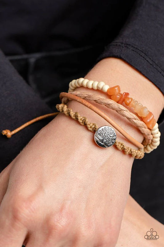 Paparazzi Bracelet ~ Treetop Trail Guide - Orange