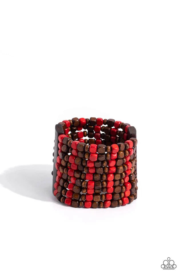 Paparazzi Bracelet ~ R and R - Red