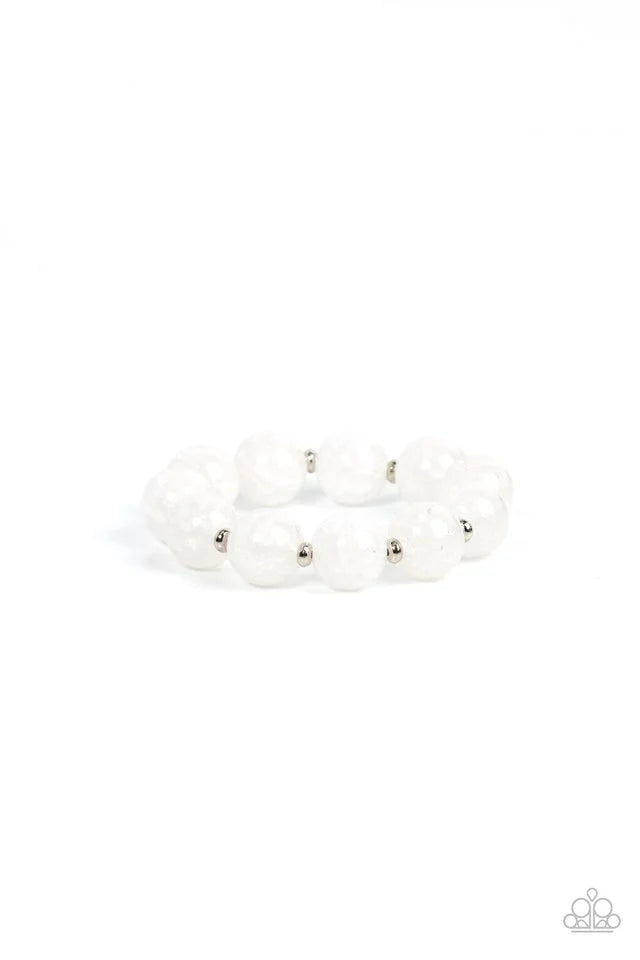 Paparazzi Bracelet ~ Arctic Affluence - White