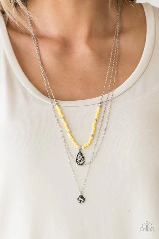 Paparazzi Necklace ~ Mild Wild - Yellow