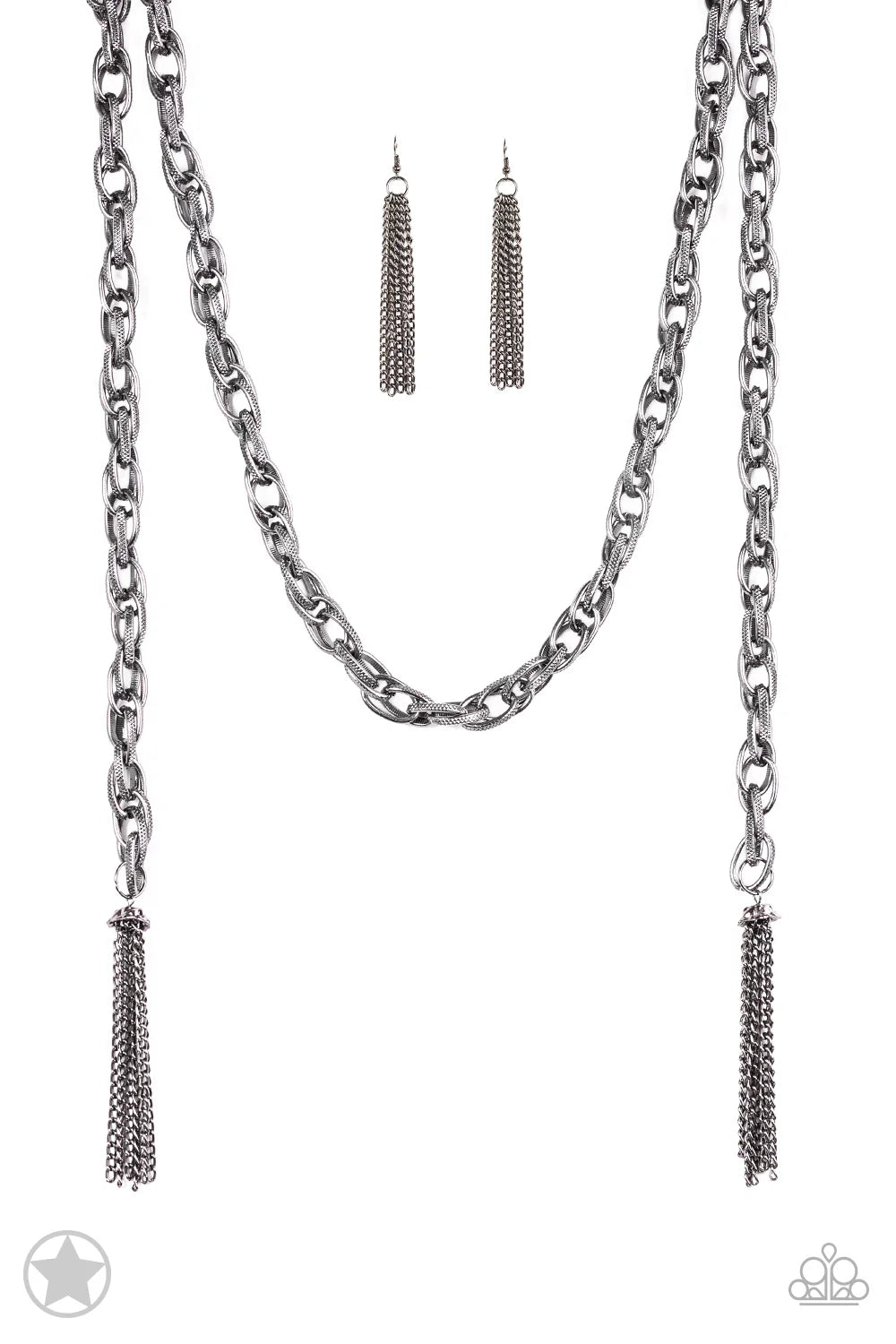 Paparazzi SCARFed for Attention - Gunmetal Necklace