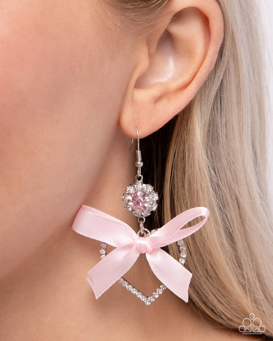 PAPARAZZI "KAWAII KEEPSAKE" PINK EARRINGS