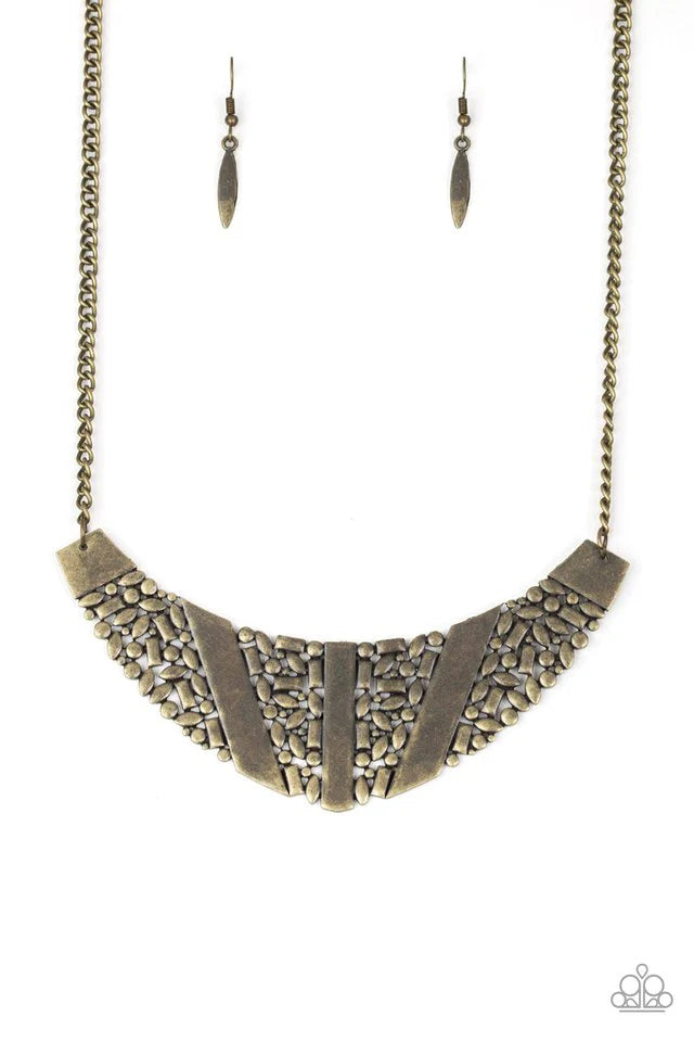 Paparazzi Terra Trailbreaker - Brass Necklace