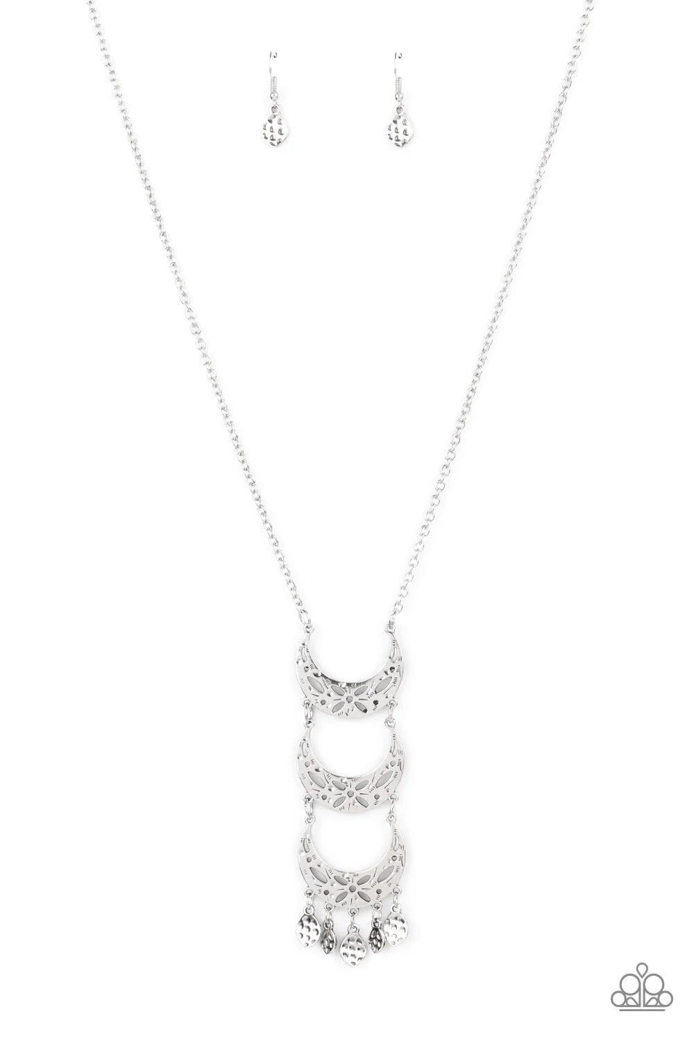 Paparazzi Half-Moon Child - Silver Necklace