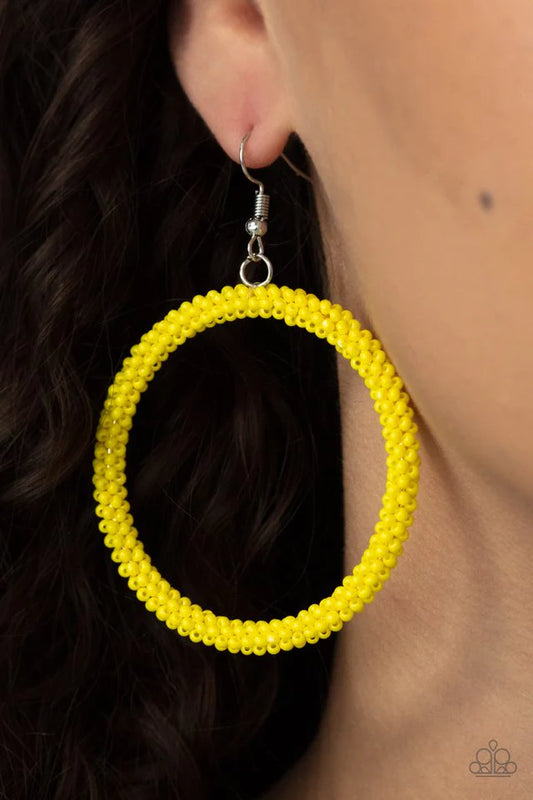 Paparazzi Earring ~ Beauty and the BEACH - Yellow