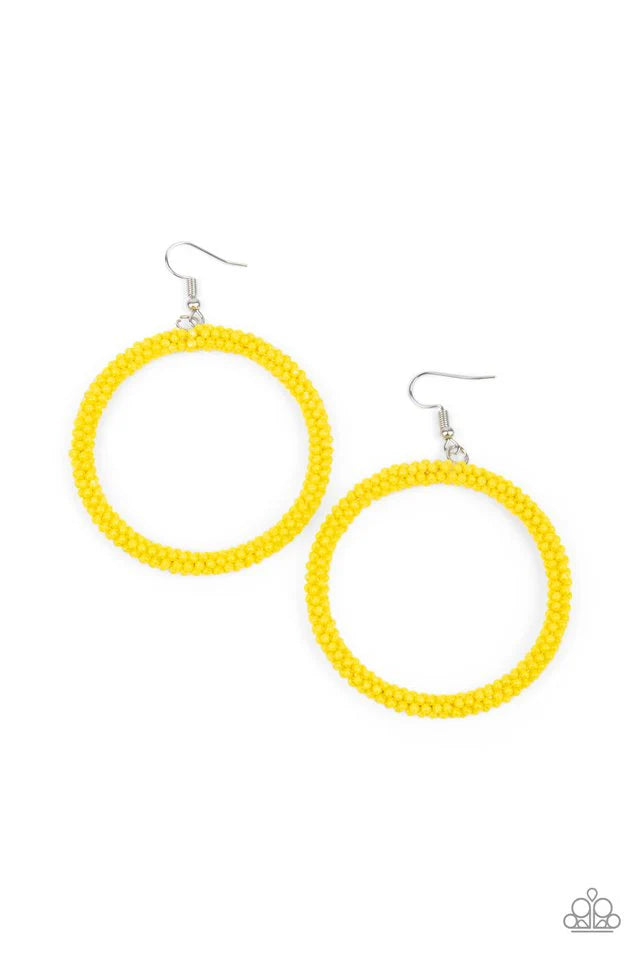 Paparazzi Earring ~ Beauty and the BEACH - Yellow