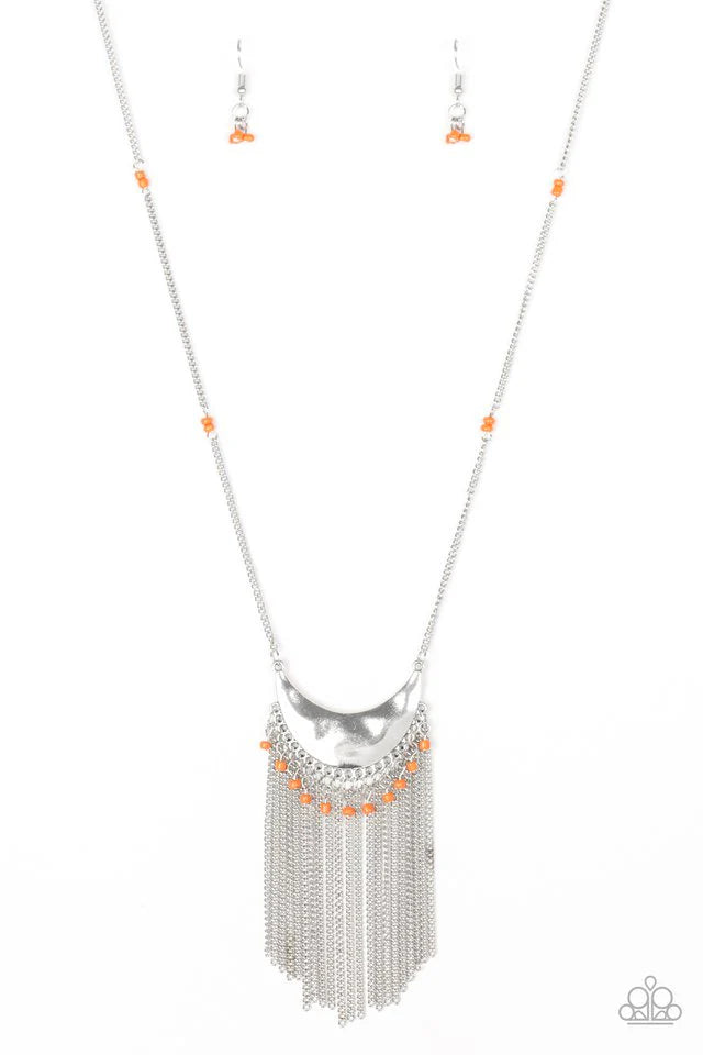 Paparazzi Desert Trance - Orange Necklace